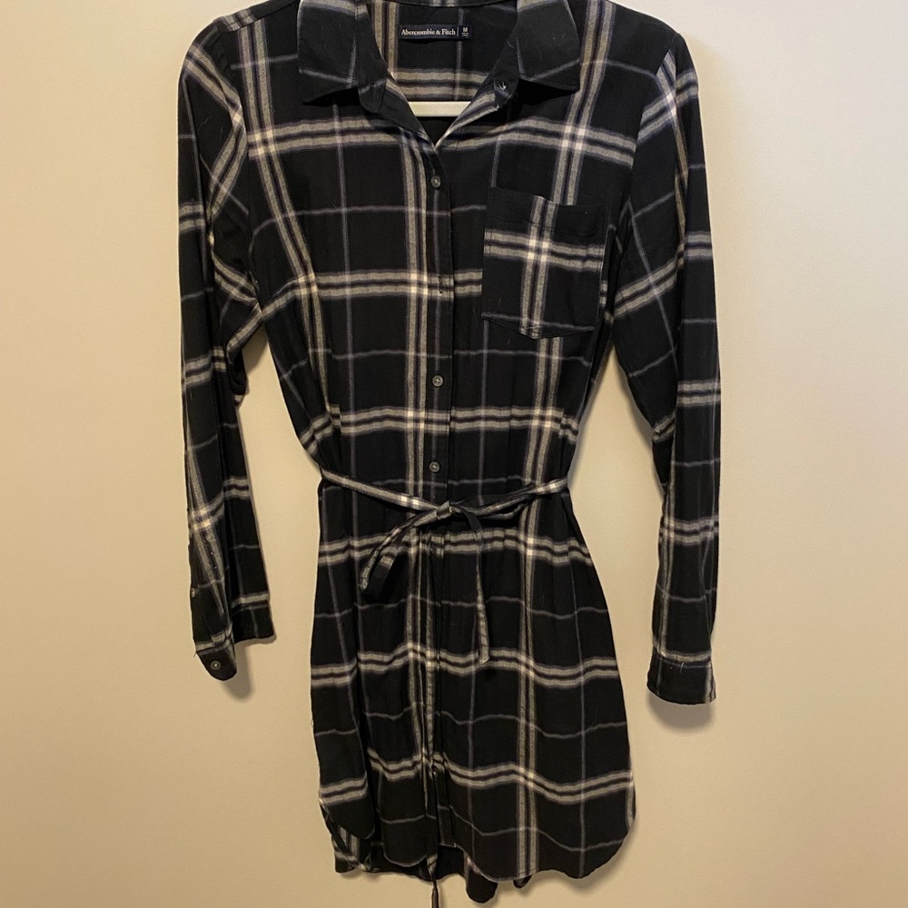 Navy Abercrombie Flannel Dress